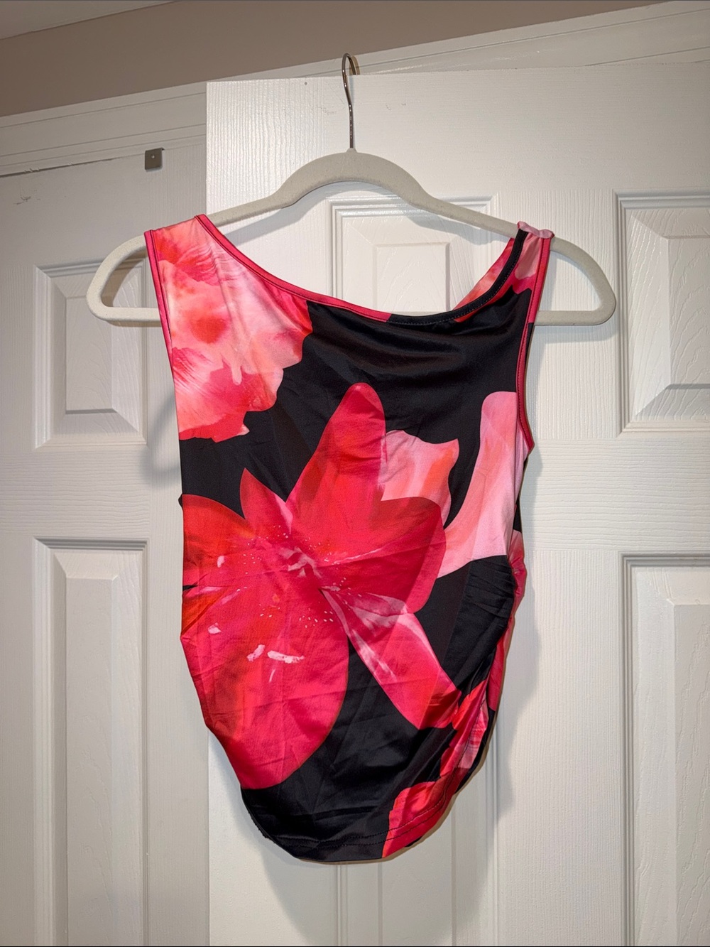 Floral Women's Top in Pink and Black